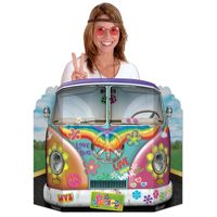 Foto bord hippiebusje 94 x 63 cm Foto bord hippiebusje 94 x 63 cm