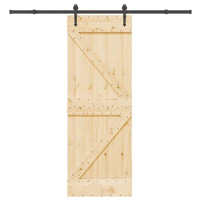 Schuifdeur met beslag 70x210 cm massief grenenhout