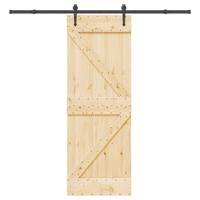 Schuifdeur met beslag 70x210 cm massief grenenhout
