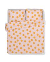 HEMA Dekbedovertrek 200x200/220cm Zacht Katoen Stippen Roze (lichtroze)