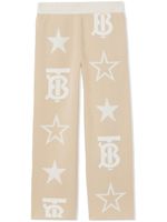 Burberry Kids pantalon TB Star en coton mélangé - Tons neutres