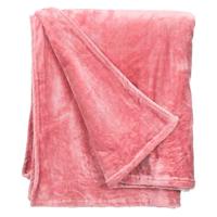 Fleece deken/plaid - roze - polyester - XL-formaat - 180 x 220 cm - Fluffy/zachte stof