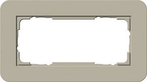 Gira afdekraam 2 voudig ZM E3 grijs beige-zuiverwit