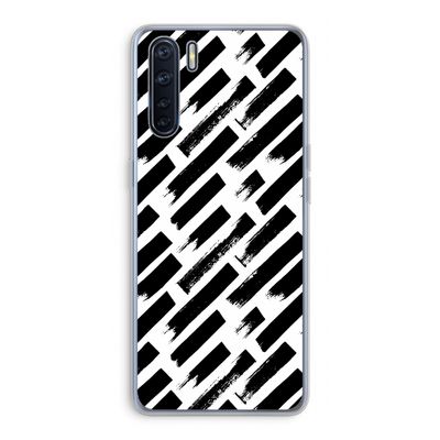 Zwarte vegen: Oppo A91 Transparant Hoesje