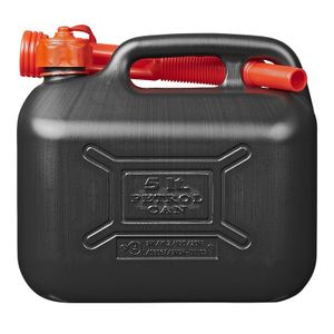 Jerrycan/benzinetank 5 liter zwart   -