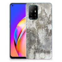 OPPO A94 5G | Reno5 Z TPU Siliconen Hoesje Beton Print - thumbnail