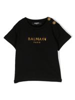 Balmain Kids t-shirt en coton à logo imprimé - Noir - thumbnail