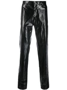 Walter Van Beirendonck pantalon Sharp à fini vinyle - Noir