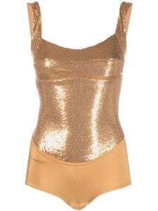 Atu Body Couture Top verfraaid met pailletten - Goud