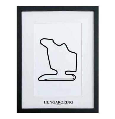 Formule 1 Circuit Hungaroring Hongarije 3D Print - Zwart