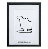 Formule 1 Circuit Hungaroring Hongarije 3D Print - Zwart