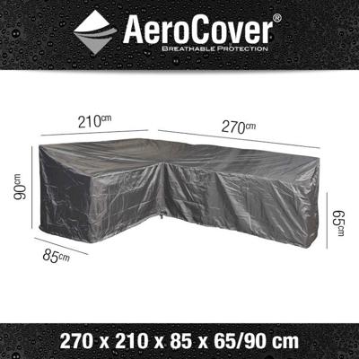 Loungesethoes hoek hoge rugleuning 270x210x85x65-90 - Aerocover