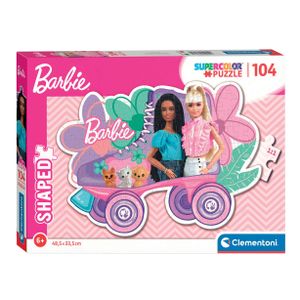 Clementoni legpuzzel super color - barbie rolschaats, 104st.