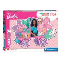 Clementoni legpuzzel super color - barbie rolschaats, 104st.