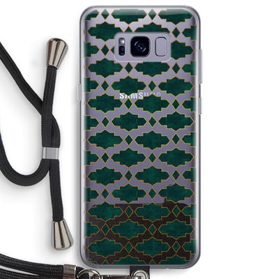 Moroccan tiles: Samsung Galaxy S8 Plus Transparant Hoesje met koord