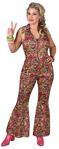 70&apos;s Jumpsuit Pebbles Flowers Premium