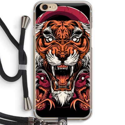 Tiger and Rattlesnakes: iPhone 6 / 6S Transparant Hoesje met koord
