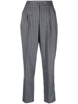 Emporio Armani pantalon fuselé à taille haute - Gris