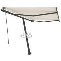 Luifel vrijstaand automatisch 350x250 cm crèmekleurig