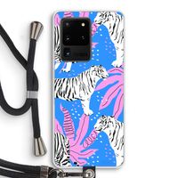 Tijger: Samsung Galaxy S20 Ultra Transparant Hoesje met koord