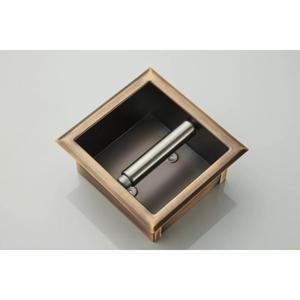 Toilerolhouder SaniClear Antique | Inbouw | Zonder klep | Messing | Vierkant | Verouderd messing