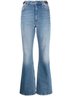 Rabanne jean à coupe évasée - Bleu