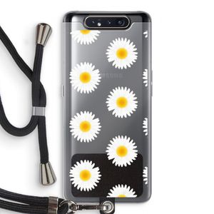 Margrietjes: Samsung Galaxy A80 Transparant Hoesje met koord