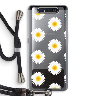 Margrietjes: Samsung Galaxy A80 Transparant Hoesje met koord
