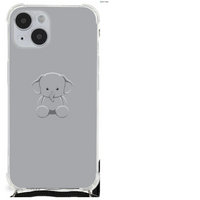 iPhone 14 Plus Stevig Bumper Hoesje Grijs Baby Olifant - thumbnail