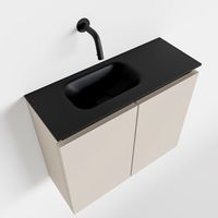 Toiletmeubel Mondiaz Ture | 60 cm | Meubelkleur Linen | Eden wastafel Urban Links | Zonder kraangat