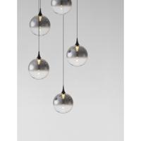 Lyora HanglampOrenda rond 5-lichts smoke glas - 9416961
