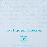 Heart to get N11CRO11S-2 Ketting Kruis Love hope and protection zilver