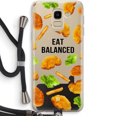 Eat Balanced: Samsung Galaxy J6 (2018) Transparant Hoesje met koord