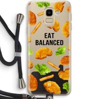 Eat Balanced: Samsung Galaxy J6 (2018) Transparant Hoesje met koord
