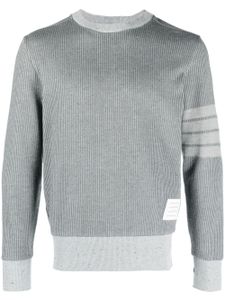 Thom Browne sweat à détail 4 bandes signature - Gris