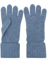 N.Peal gants nervurés en cachemire biologique - Bleu