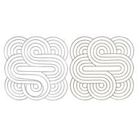 Wanddecoratie DKD Home Decor Gouden Zilverkleurig Abstract Orientaals 61 x 1 x 61 cm (2 Stuks)