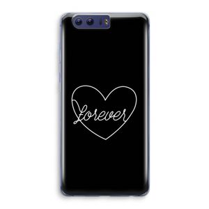 Forever heart black: Honor 9 Transparant Hoesje