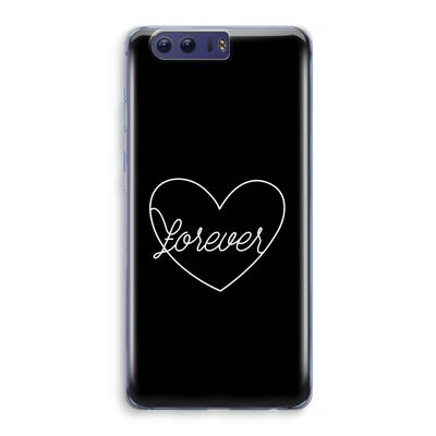 Forever heart black: Honor 9 Transparant Hoesje