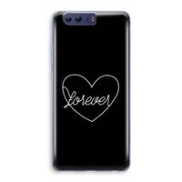 Forever heart black: Honor 9 Transparant Hoesje