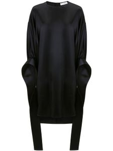 JW Anderson robe Tab Sleeve à coupe courte - Noir