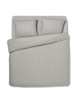 HEMA Dekbedovertrek flanel 200x200/220 melange grijs (lichtgrijs)