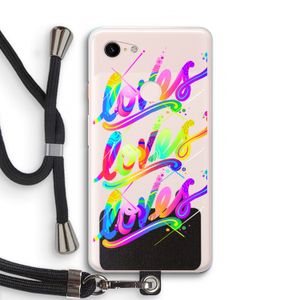 Loves: Pixel 3 XL Transparant Hoesje met koord