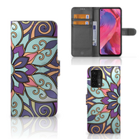 OPPO A54 5G | A74 5G | A93 5G Hoesje Purple Flower - thumbnail