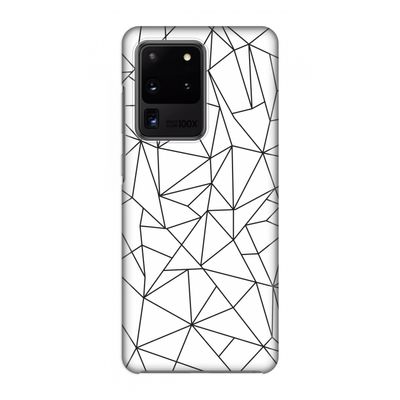 Geometrische lijnen zwart: Volledig geprint Samsung Galaxy S20 Ultra Hoesje