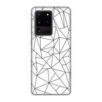 Geometrische lijnen zwart: Volledig geprint Samsung Galaxy S20 Ultra Hoesje