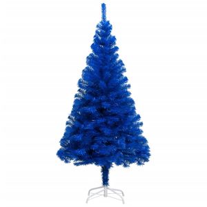 The Living Store Kunstkerstboom - Blauw - 120 cm - LED-verlichting - USB-aansluiting