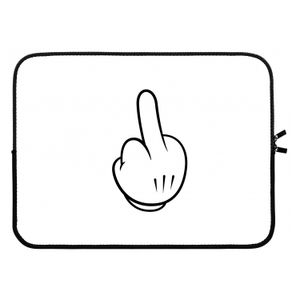 Middle finger white: Laptop sleeve 15 inch