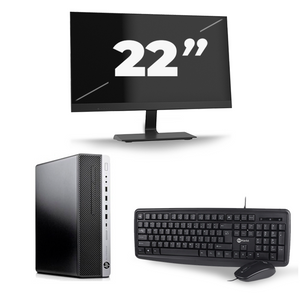 HP EliteDesk 800 G3 SFF - Intel Core i7-6e Generatie - 16GB RAM - 512GB SSD - Windows 11 + 1x 22 inch Monitor