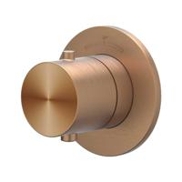 Afbouwdeel IVY Concord Doorstroom inbouwstopkraan Symmetry Met Rond Rozet RVS316 Geborsteld Mat Koper PVD Afbouwdeel IVY Concord Doorstroom inbouwstopkraan Symmetry Met Rond Rozet RVS316 Geborsteld Mat Koper PVD